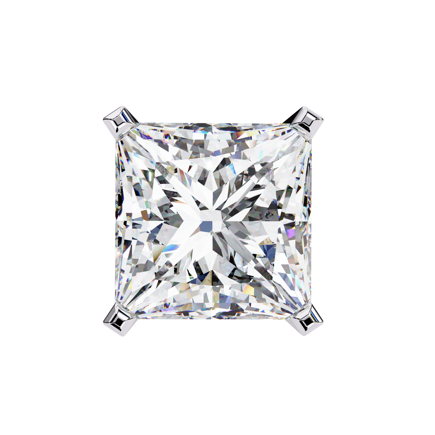 pure elegance princess lab grown diamond earrings