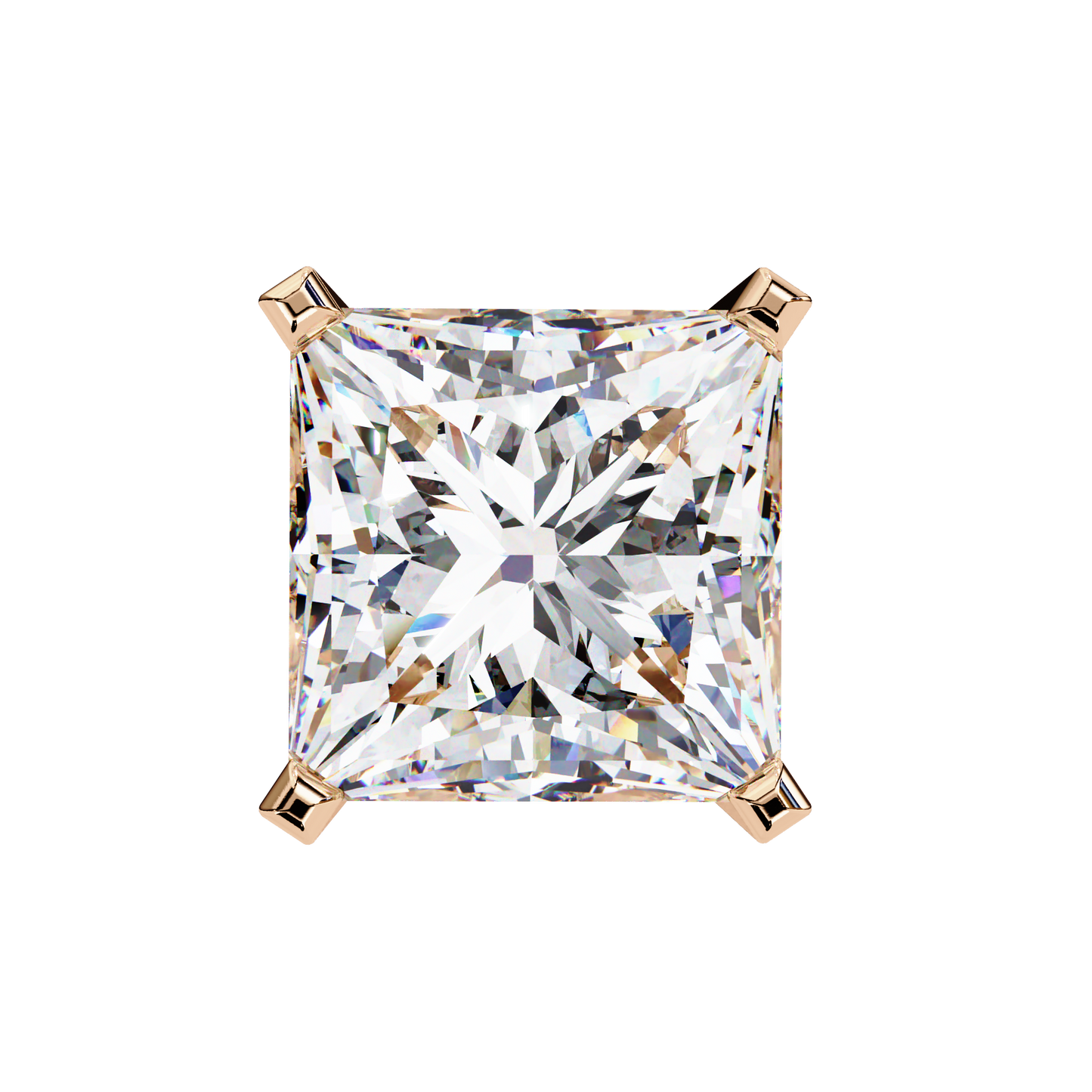 pure elegance princess lab grown diamond earrings