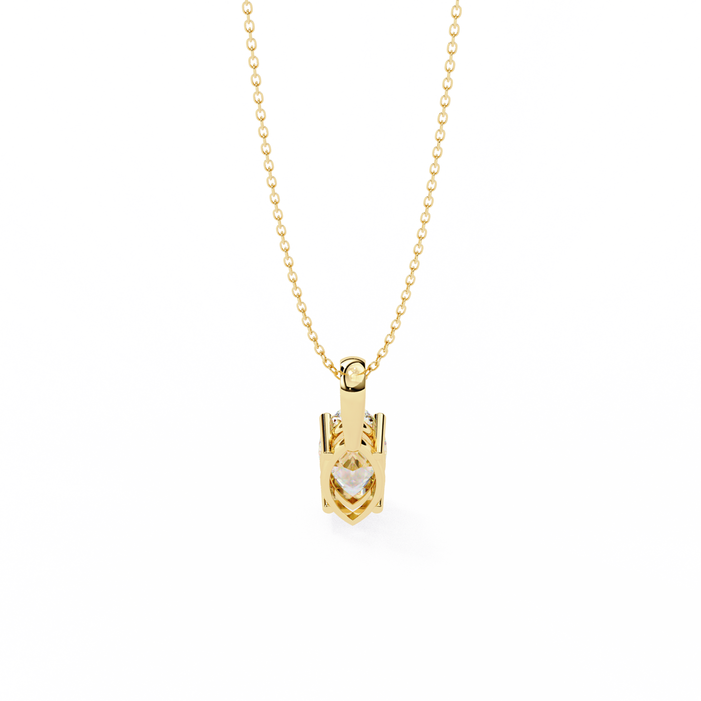 sleek marquise lab-grown diamond necklace