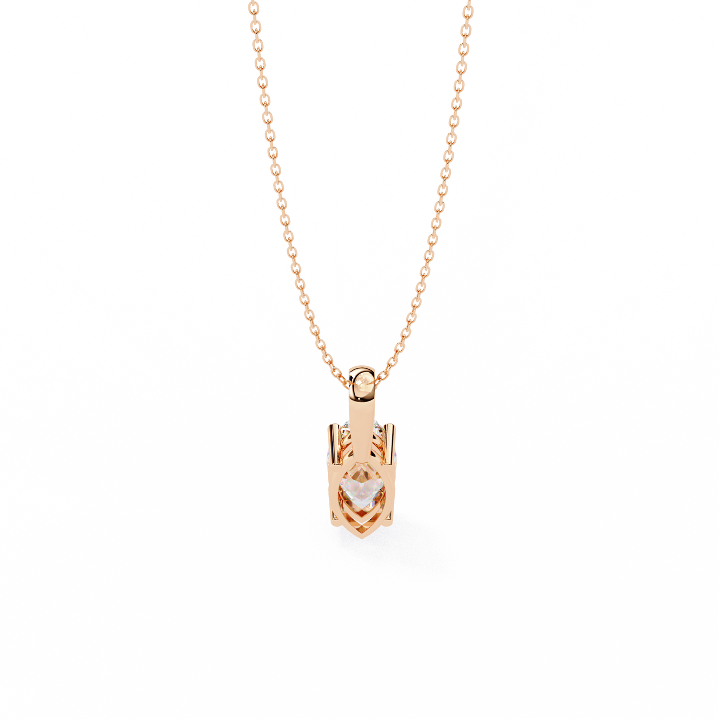 sleek marquise lab-grown diamond necklace