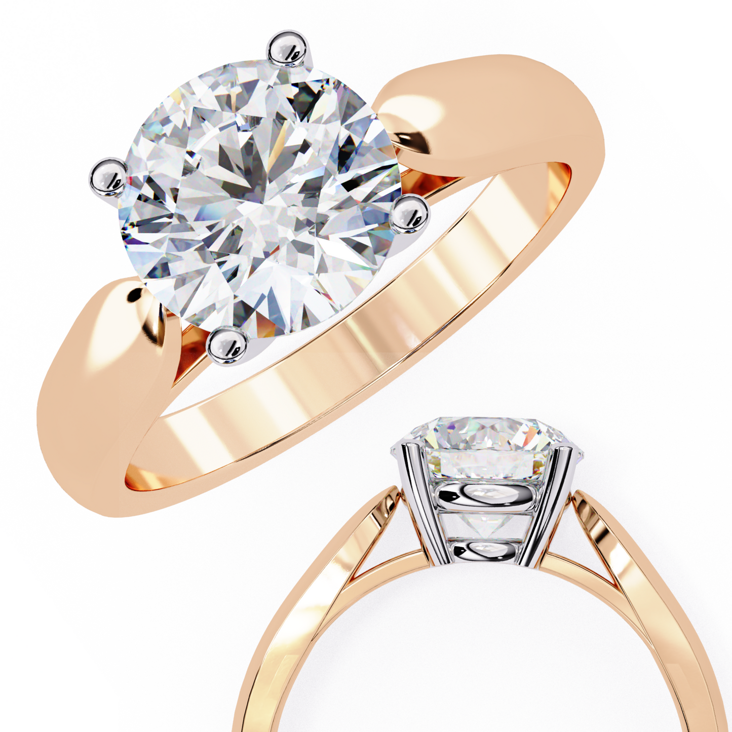 nova lab grown diamond embrace solitaire ring