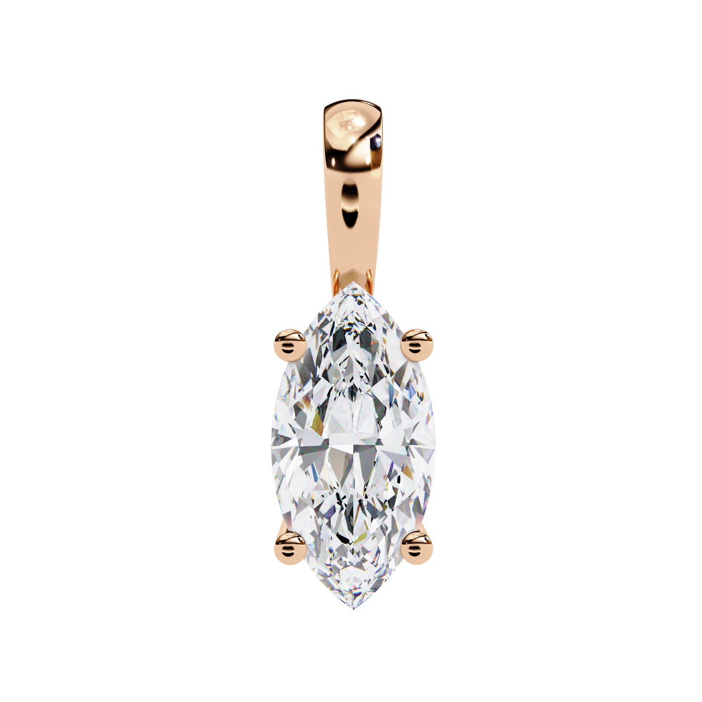 sleek marquise lab-grown diamond necklace