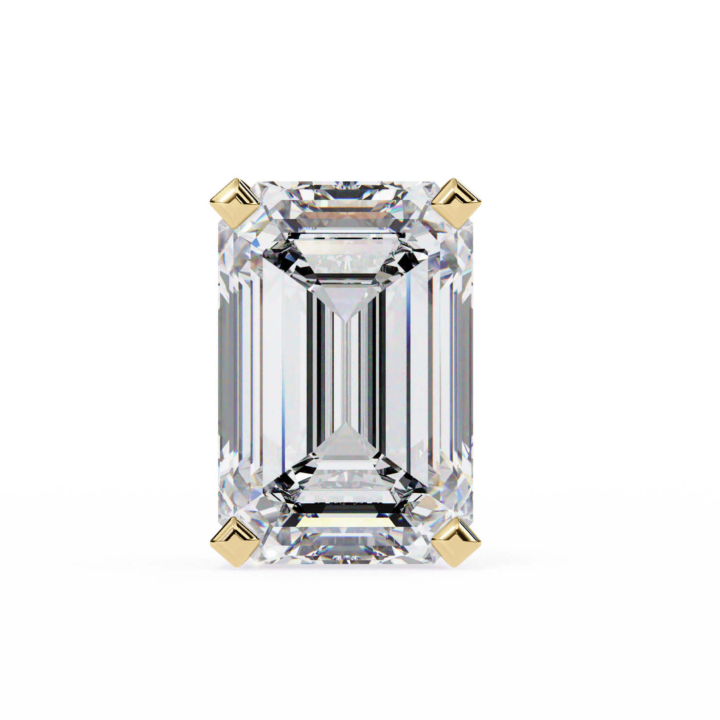 emerald prism lab grown diamond studs