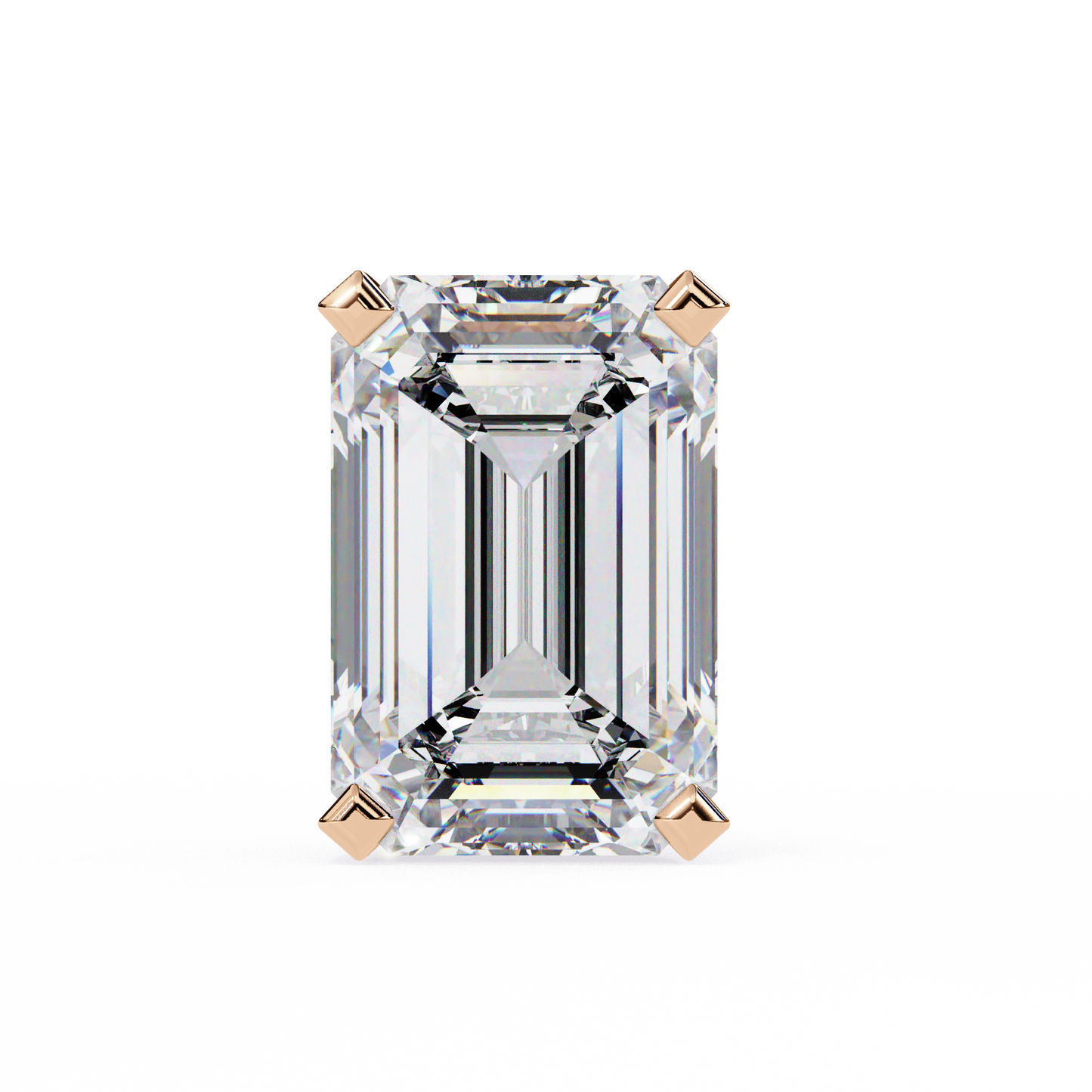 emerald prism lab grown diamond studs