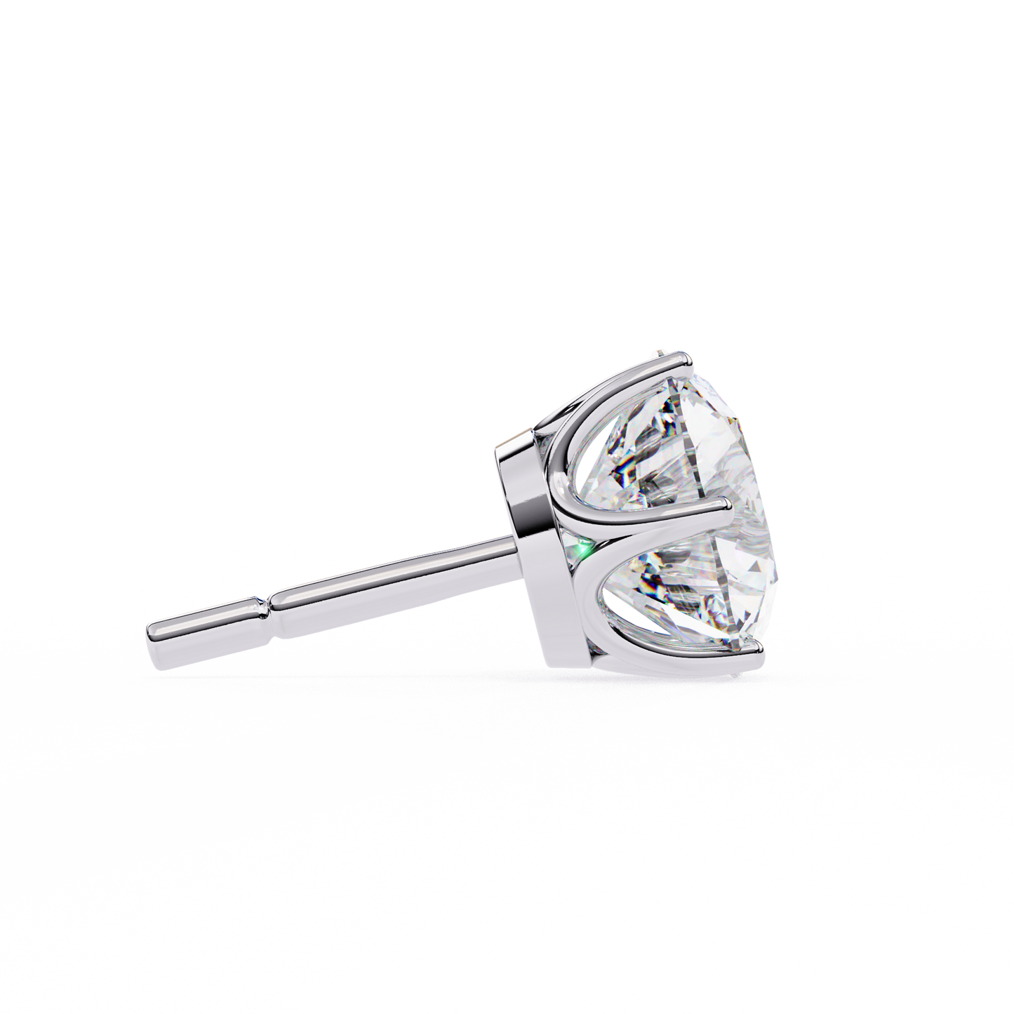 lustre round lab grown diamond studs