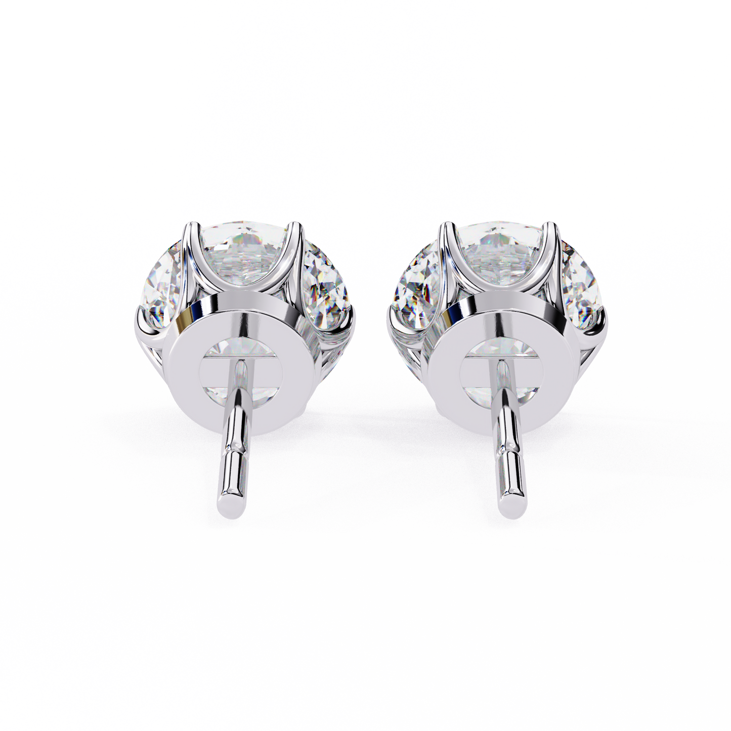 lustre round lab grown diamond studs