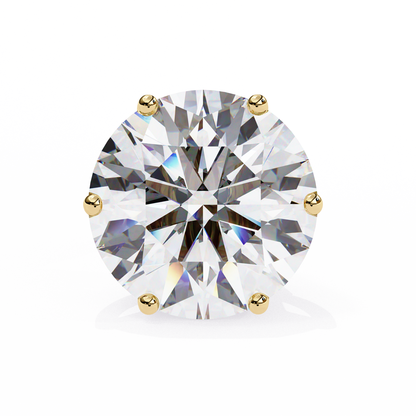 lustre round lab grown diamond studs