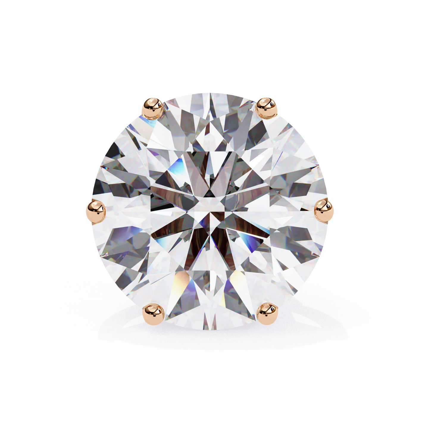 lustre round lab grown diamond studs