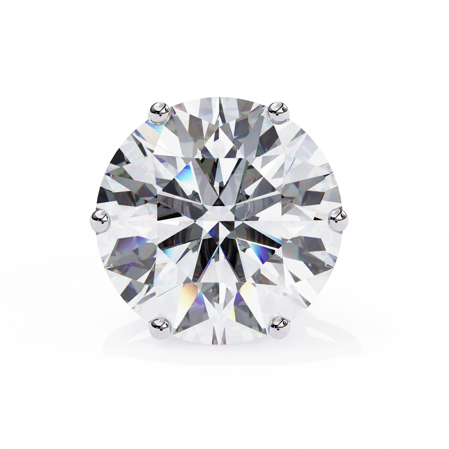 lustre round lab grown diamond studs