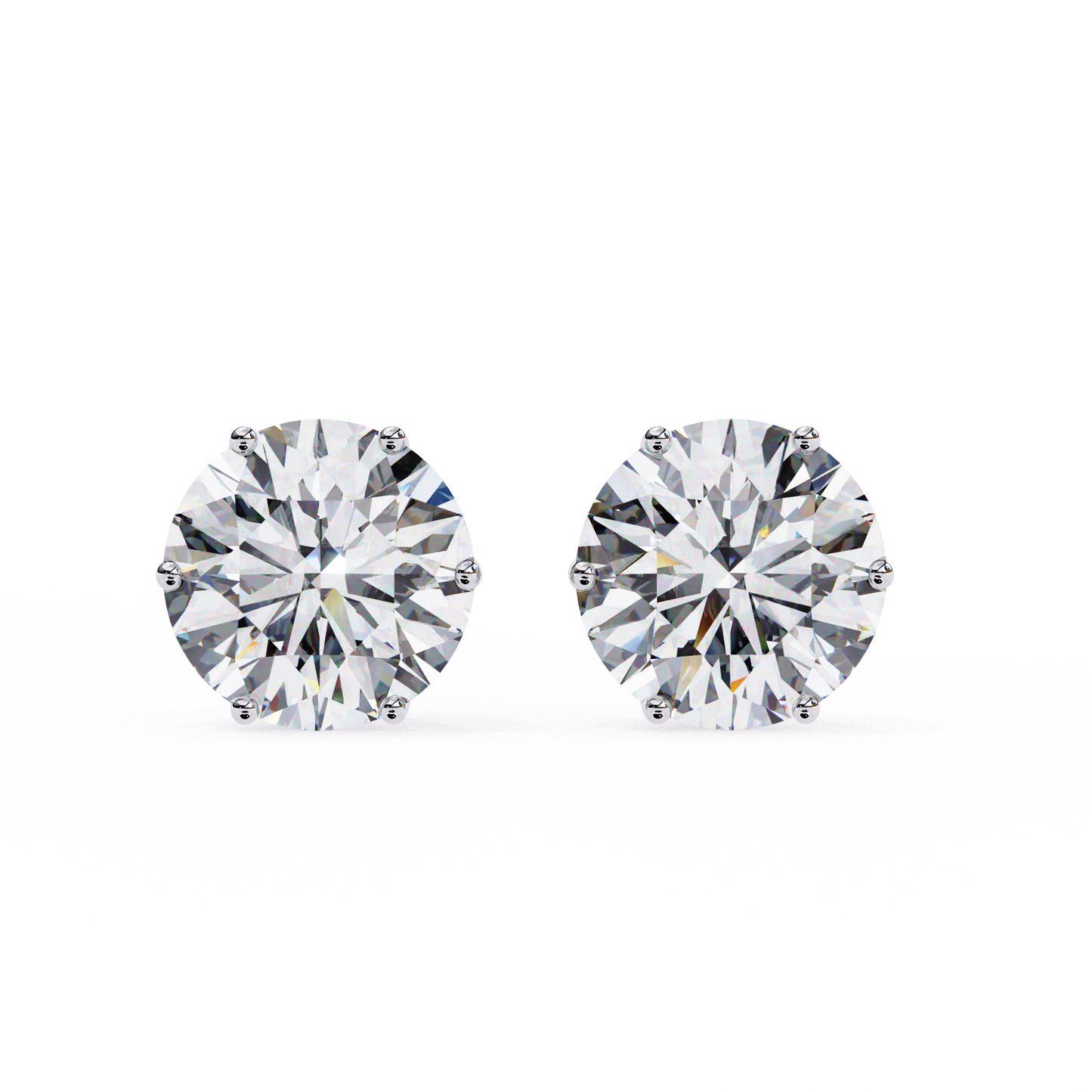 lustre round lab grown diamond studs