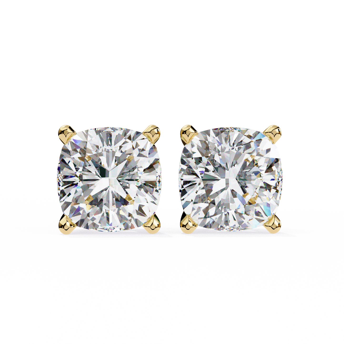 cushion glow lab grown diamond studs