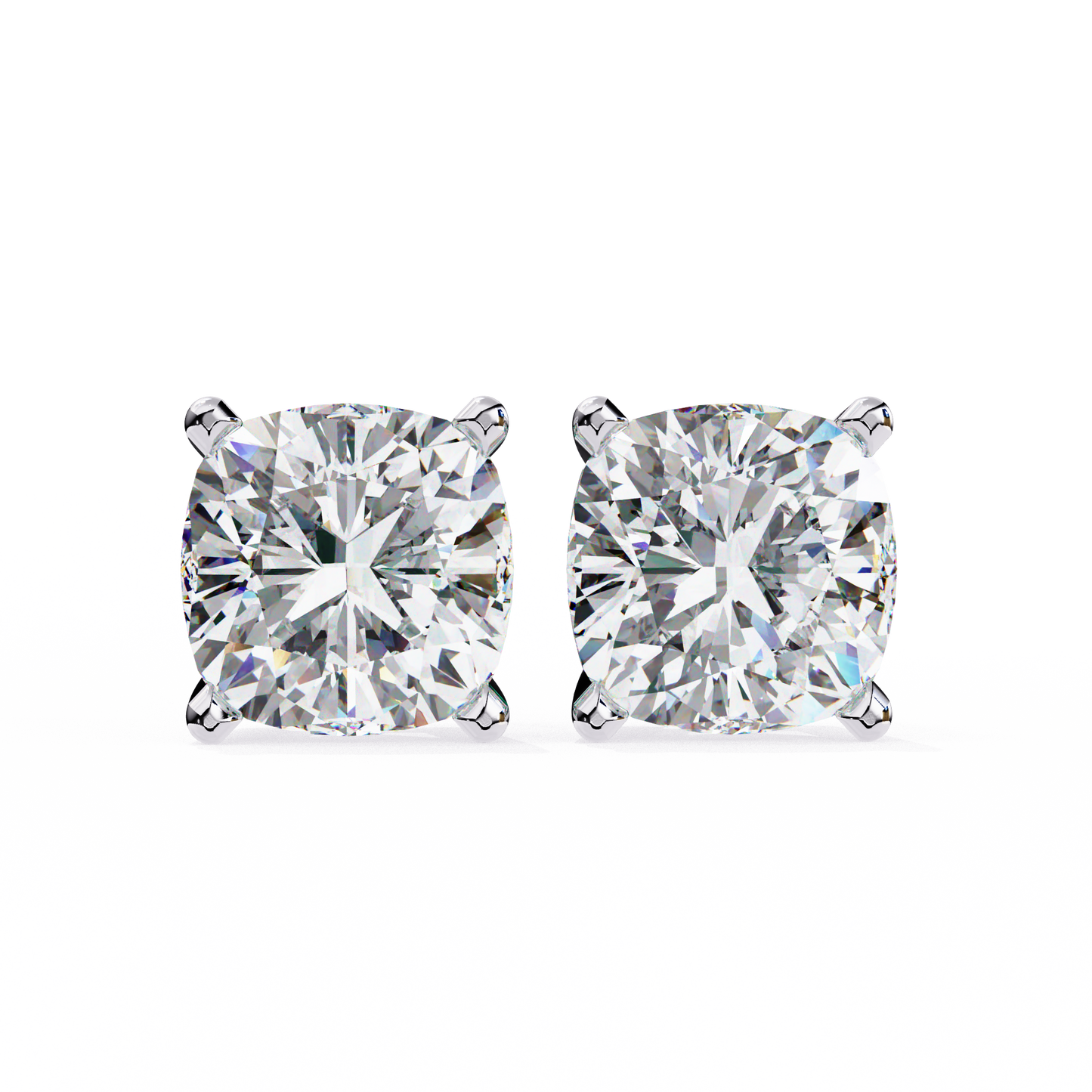 cushion glow lab grown diamond studs