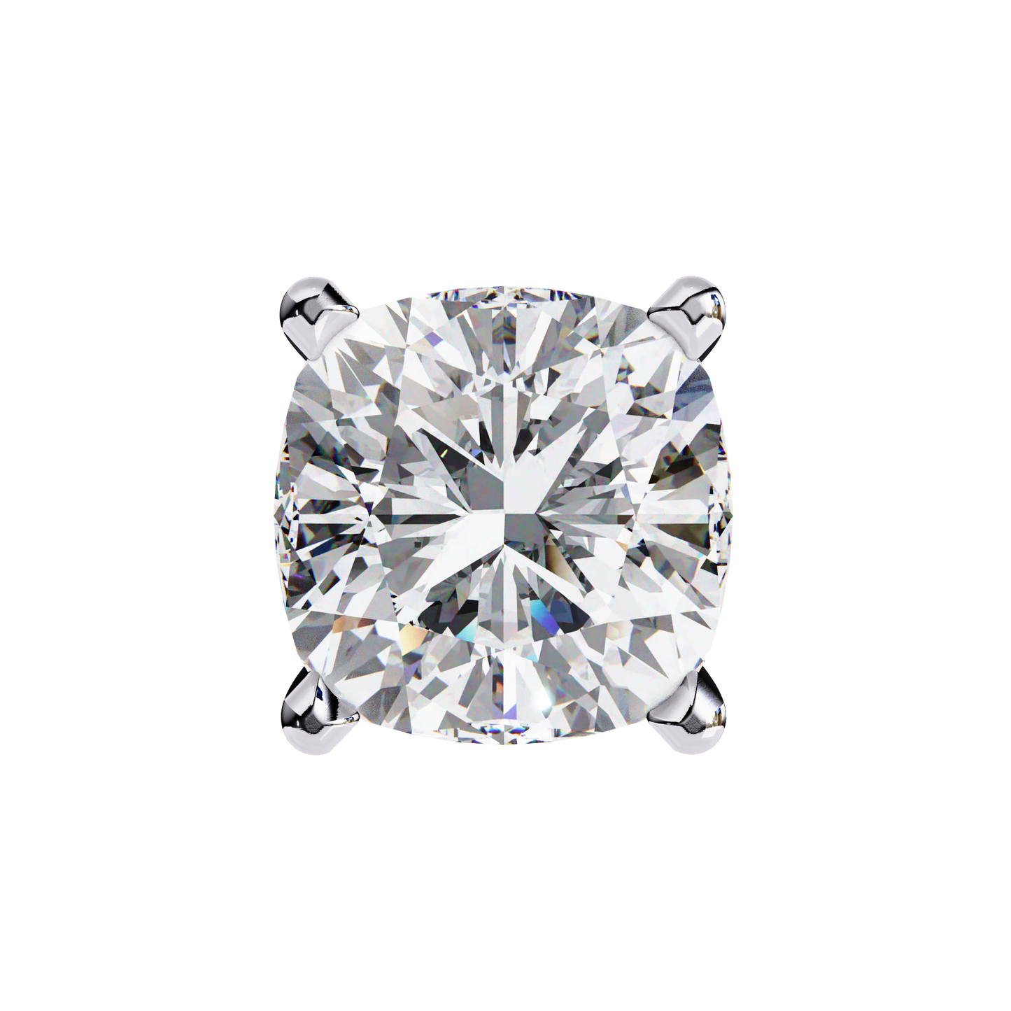 cushion glow lab grown diamond studs