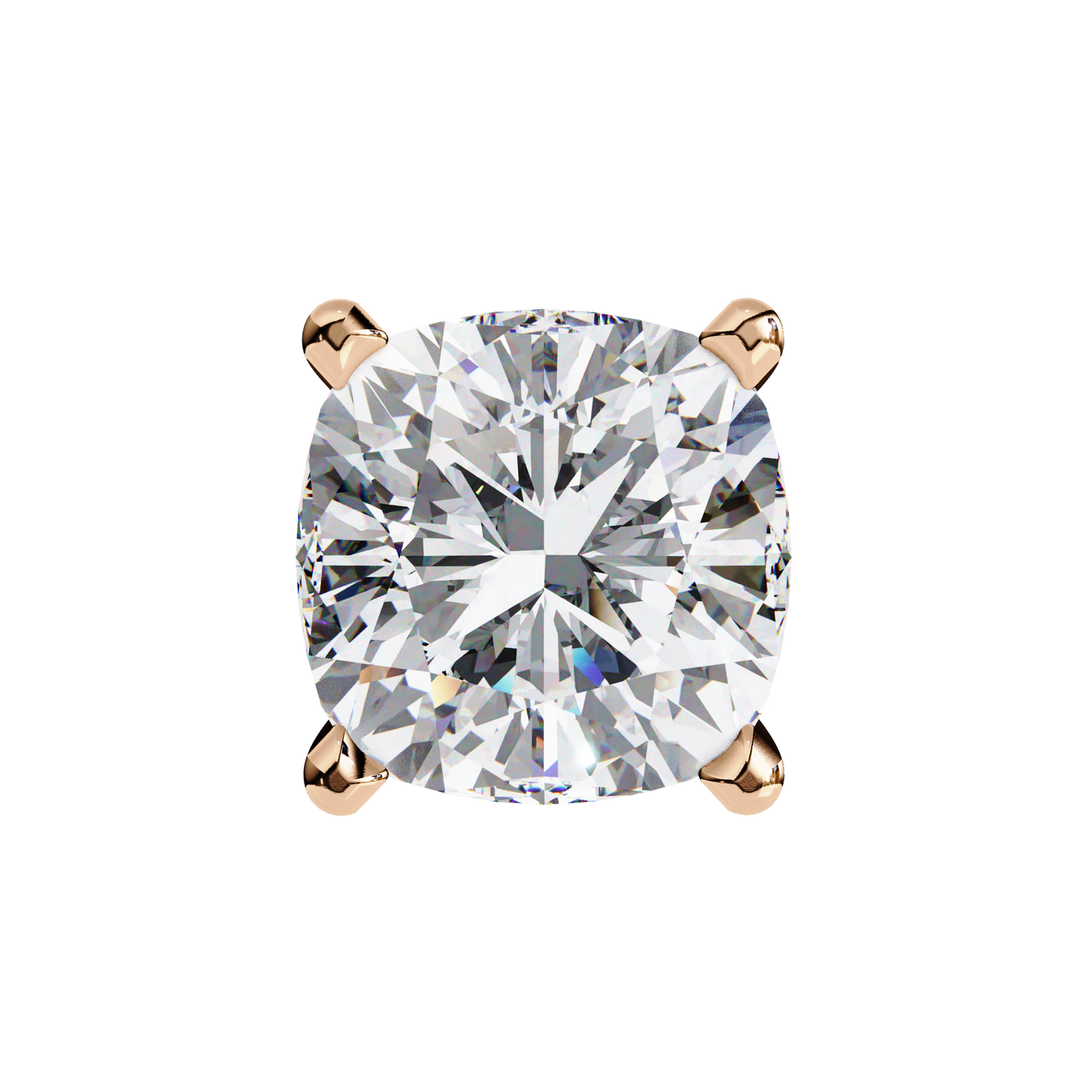cushion glow lab grown diamond studs