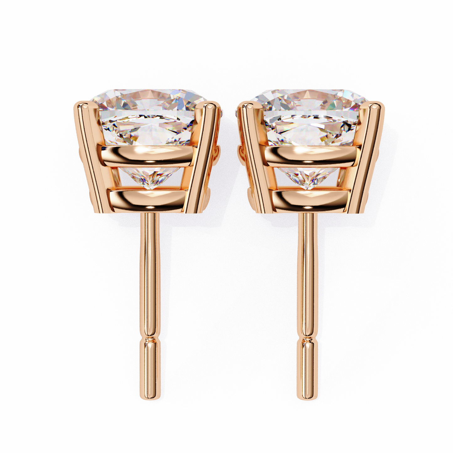 cushion glow lab grown diamond studs