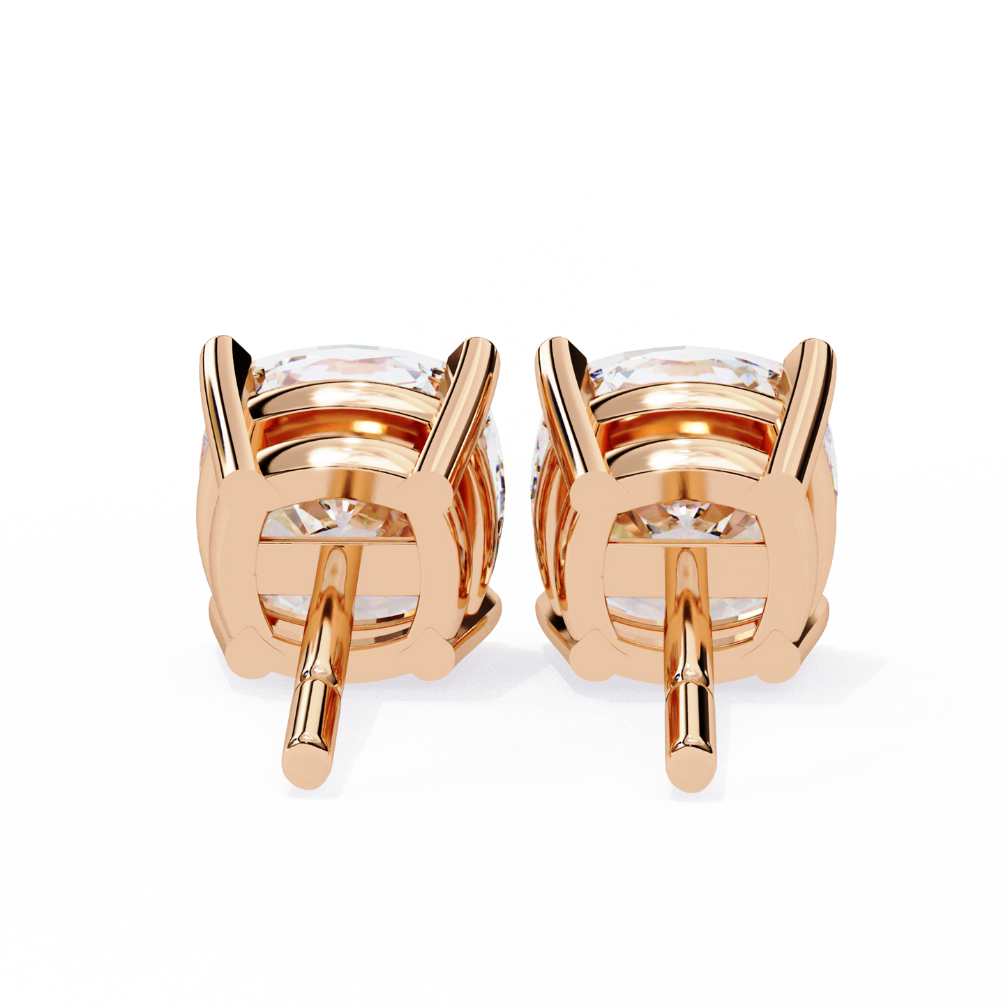 cushion glow lab grown diamond studs
