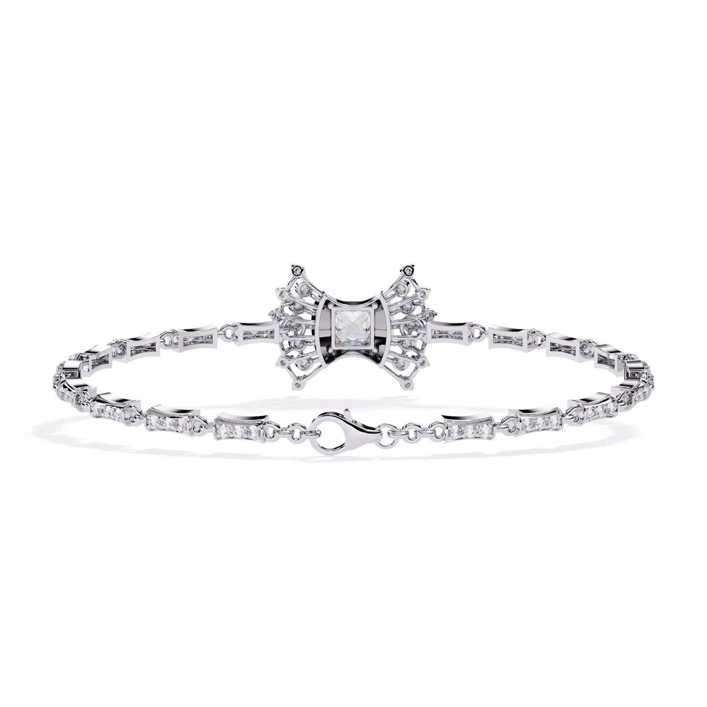 celestial princess cut lab grown diamond bracelet