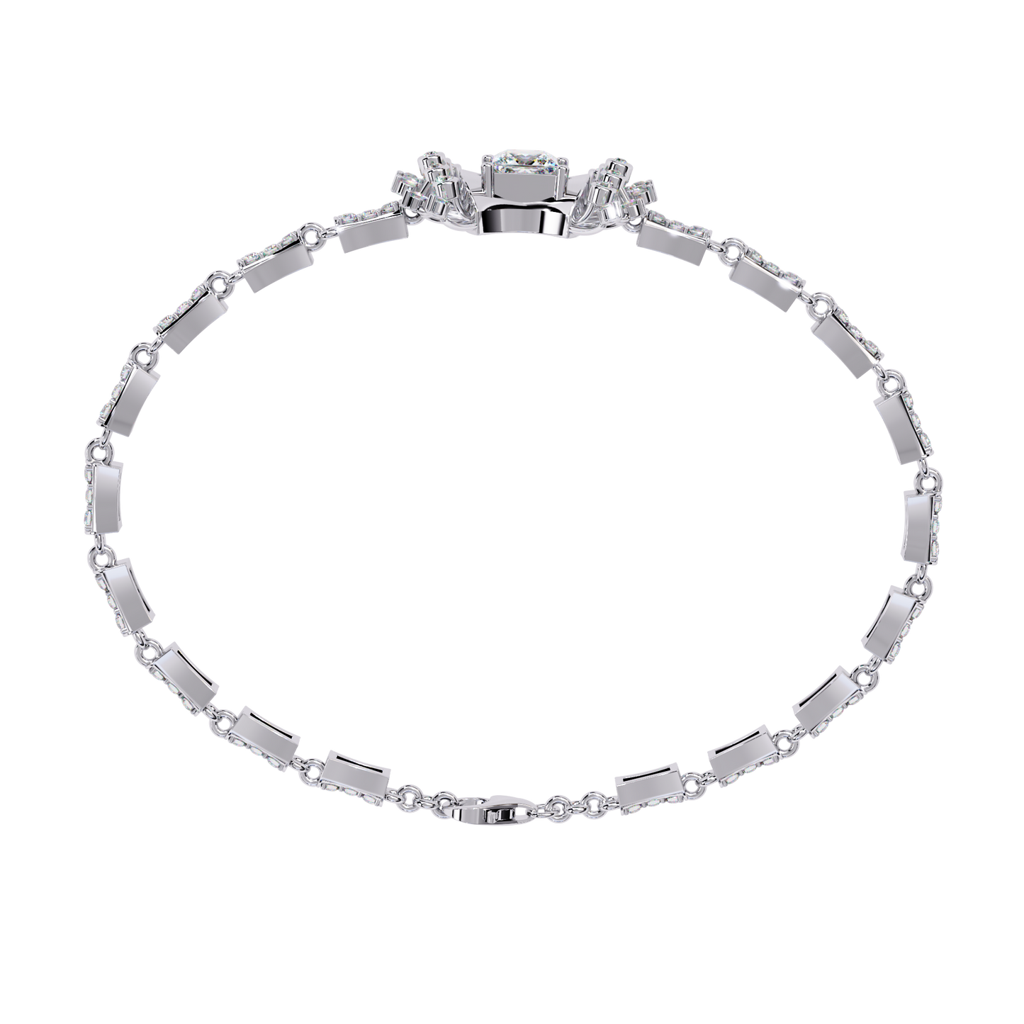 celestial princess cut lab grown diamond bracelet