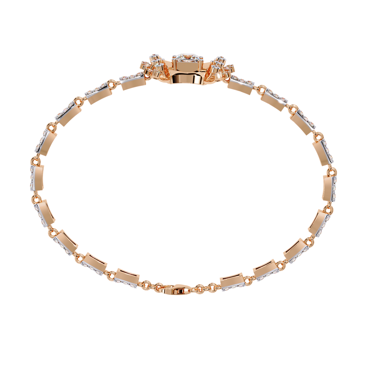 celestial princess cut lab grown diamond bracelet