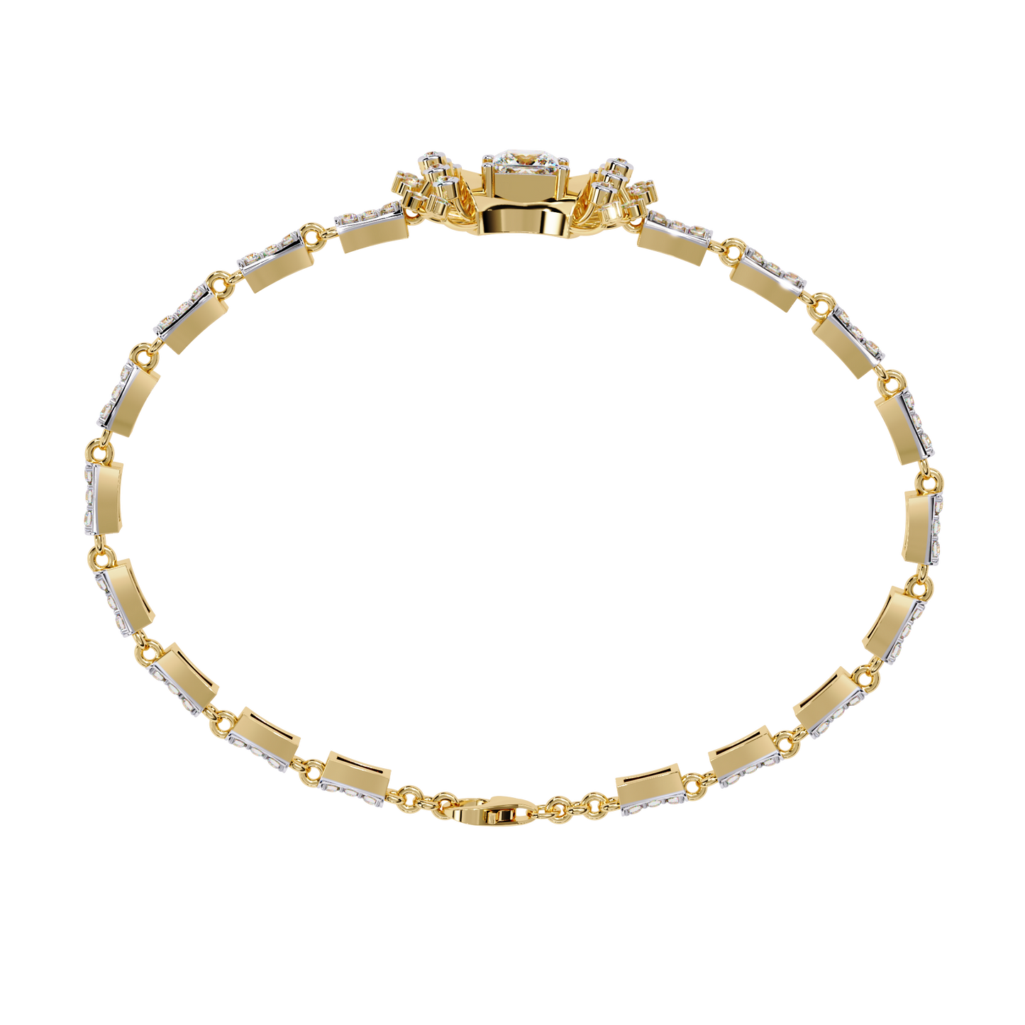celestial princess cut lab grown diamond bracelet