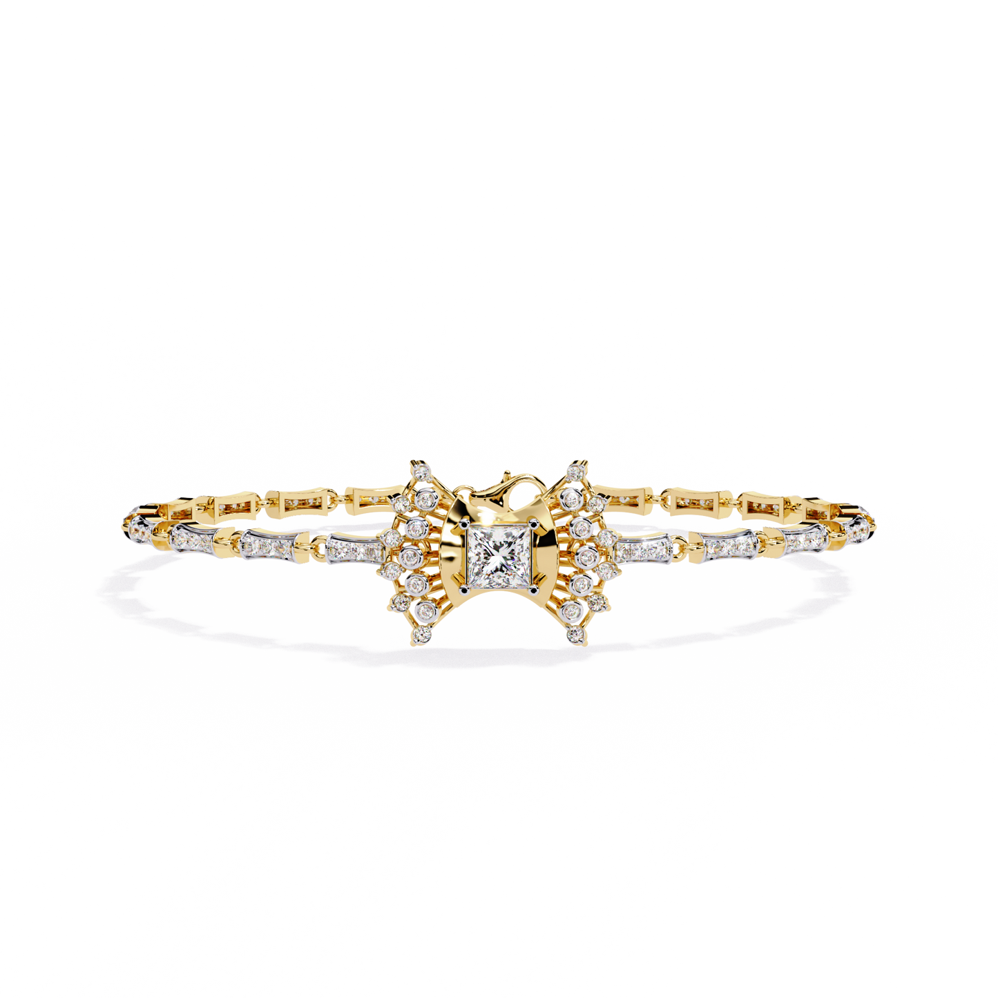 celestial princess cut lab grown diamond bracelet