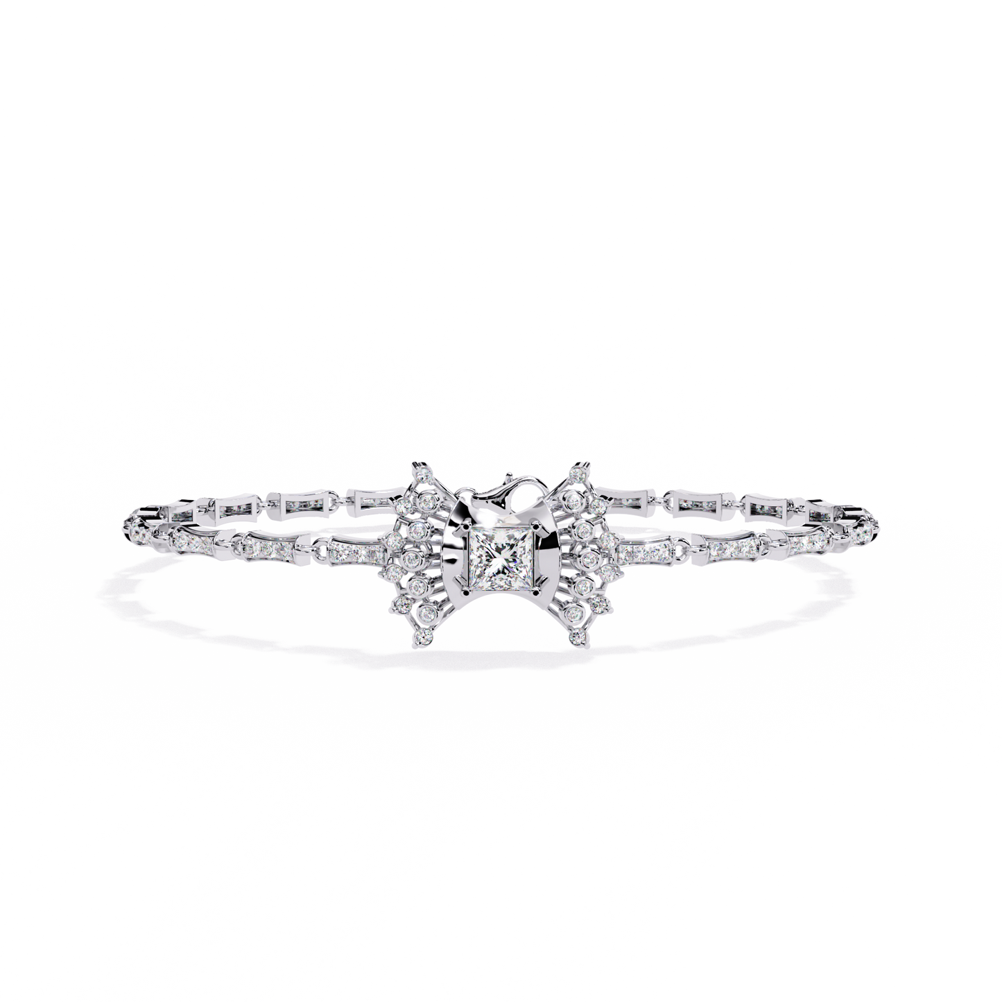 celestial princess cut lab grown diamond bracelet
