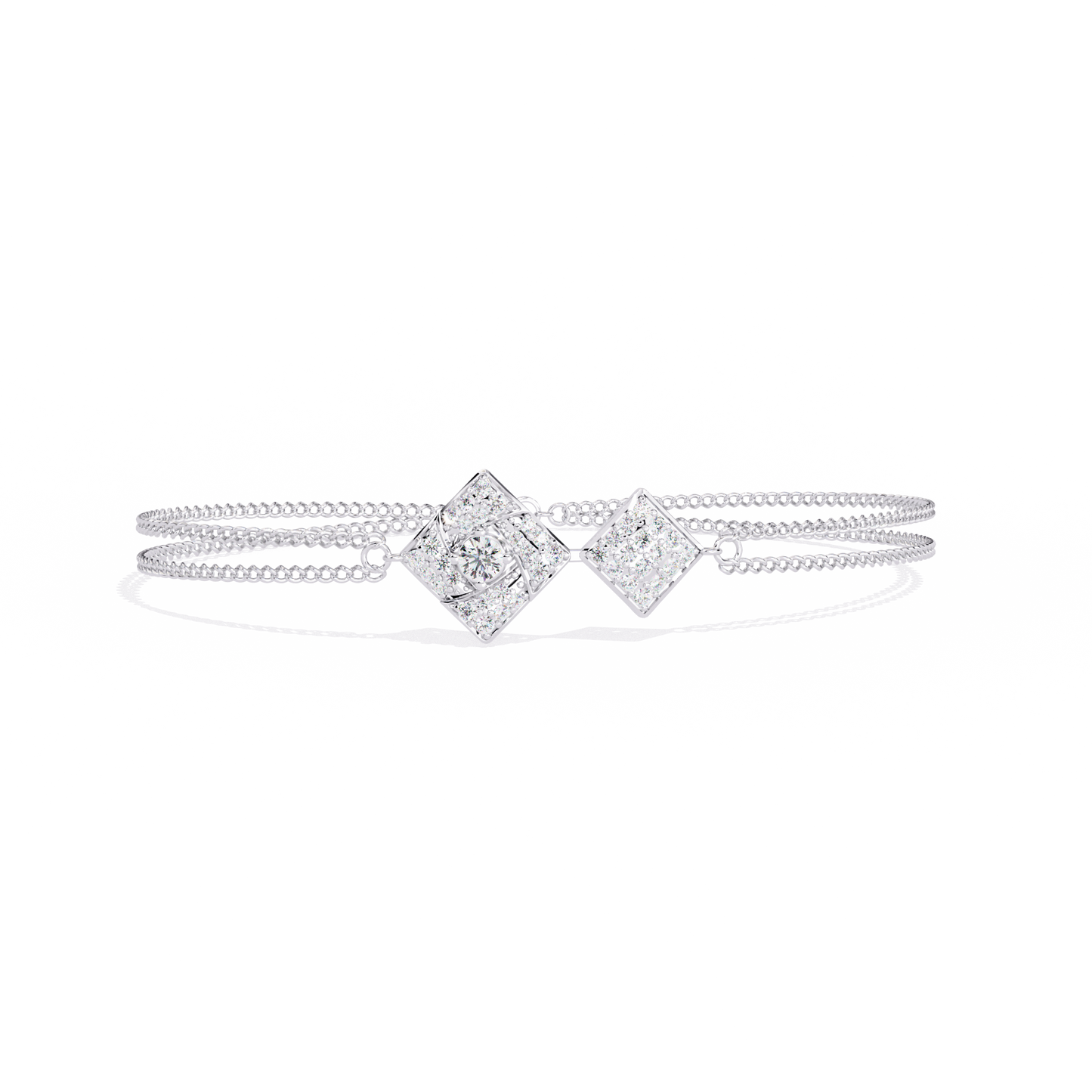 geometra dual motif lab grown diamond bangle