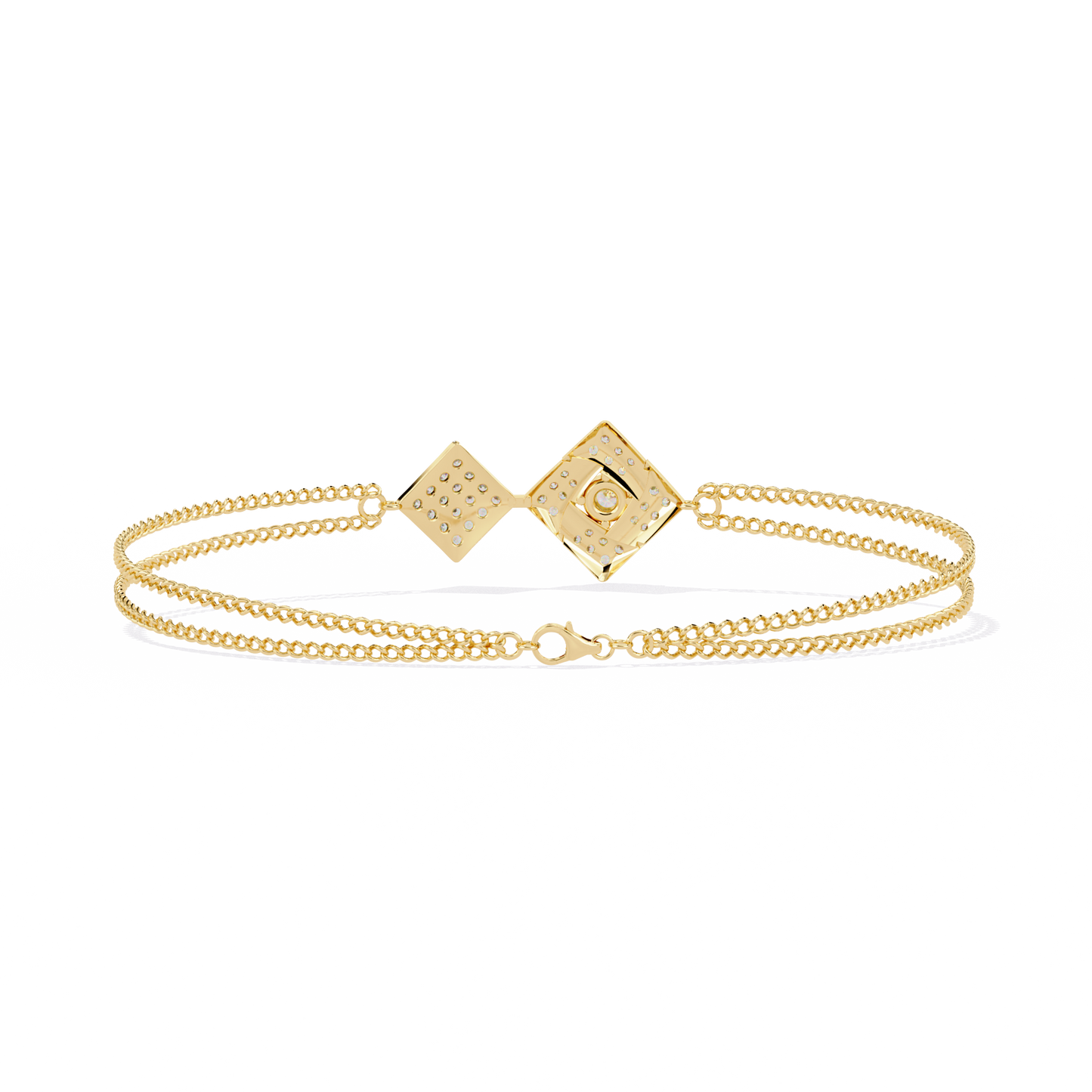 geometra dual motif lab grown diamond bangle
