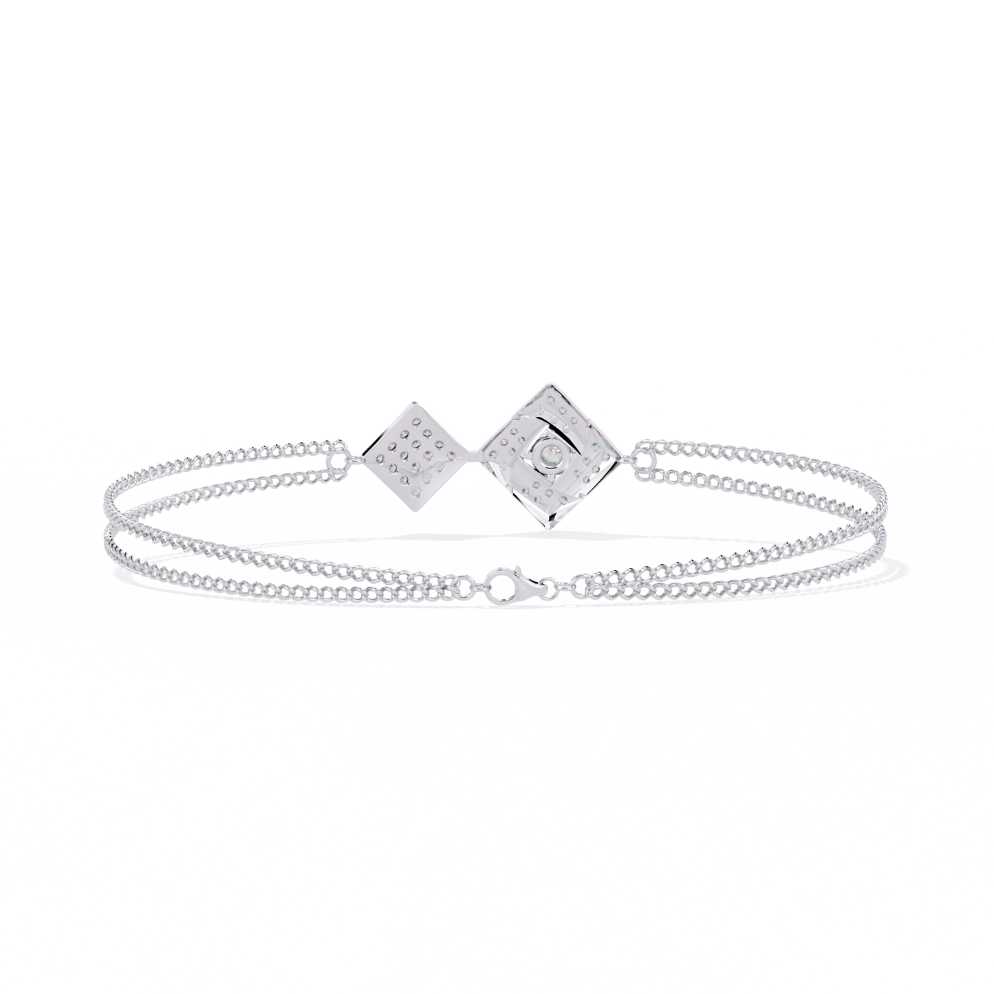 geometra dual motif lab grown diamond bangle