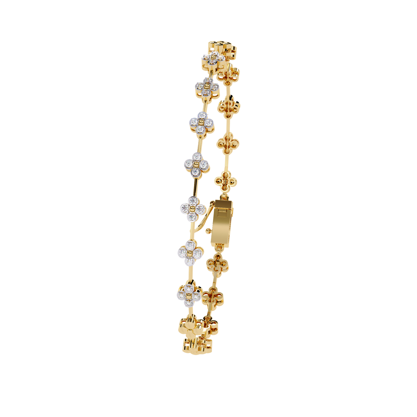 bloom cluster lab grown diamond line bracelet