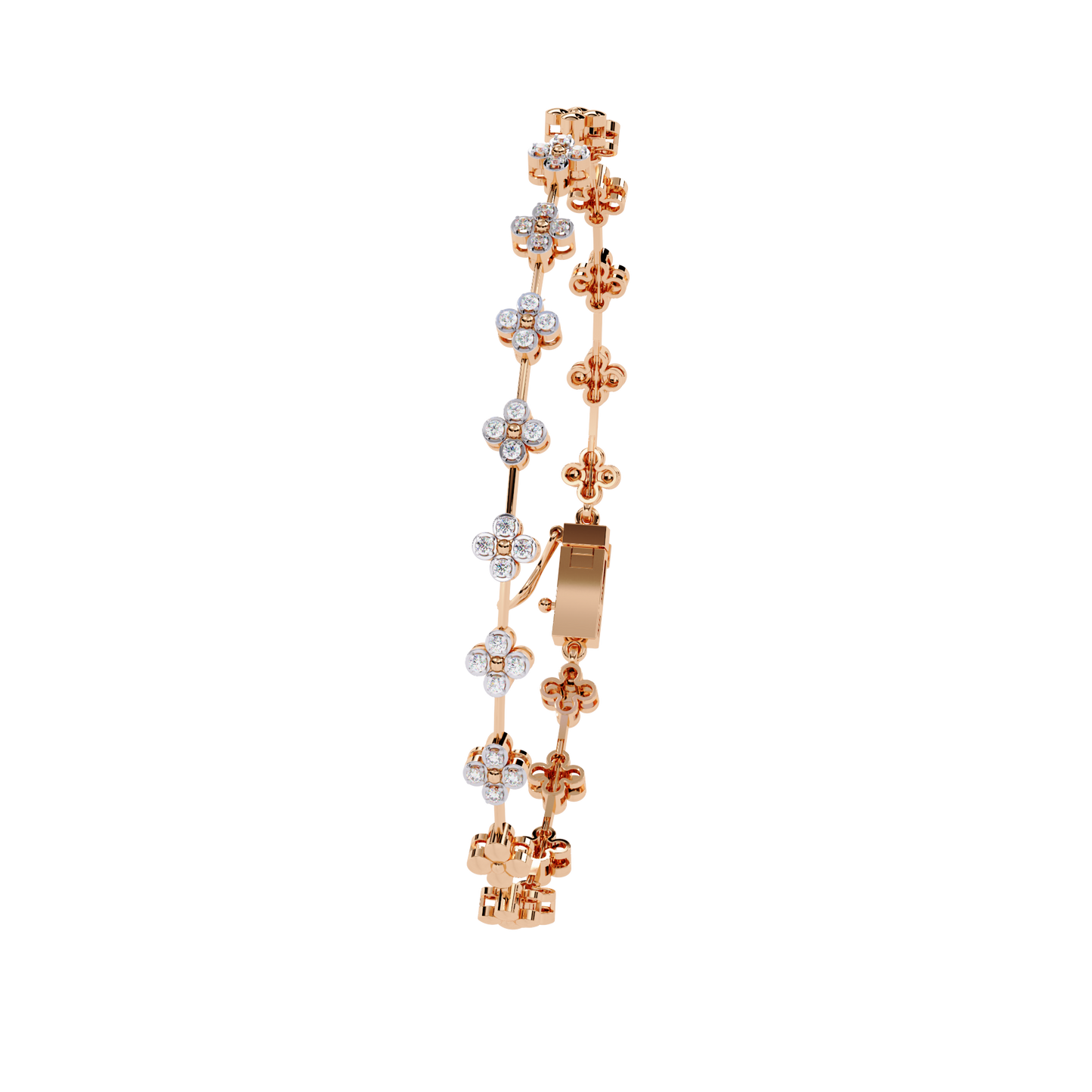 bloom cluster lab grown diamond line bracelet