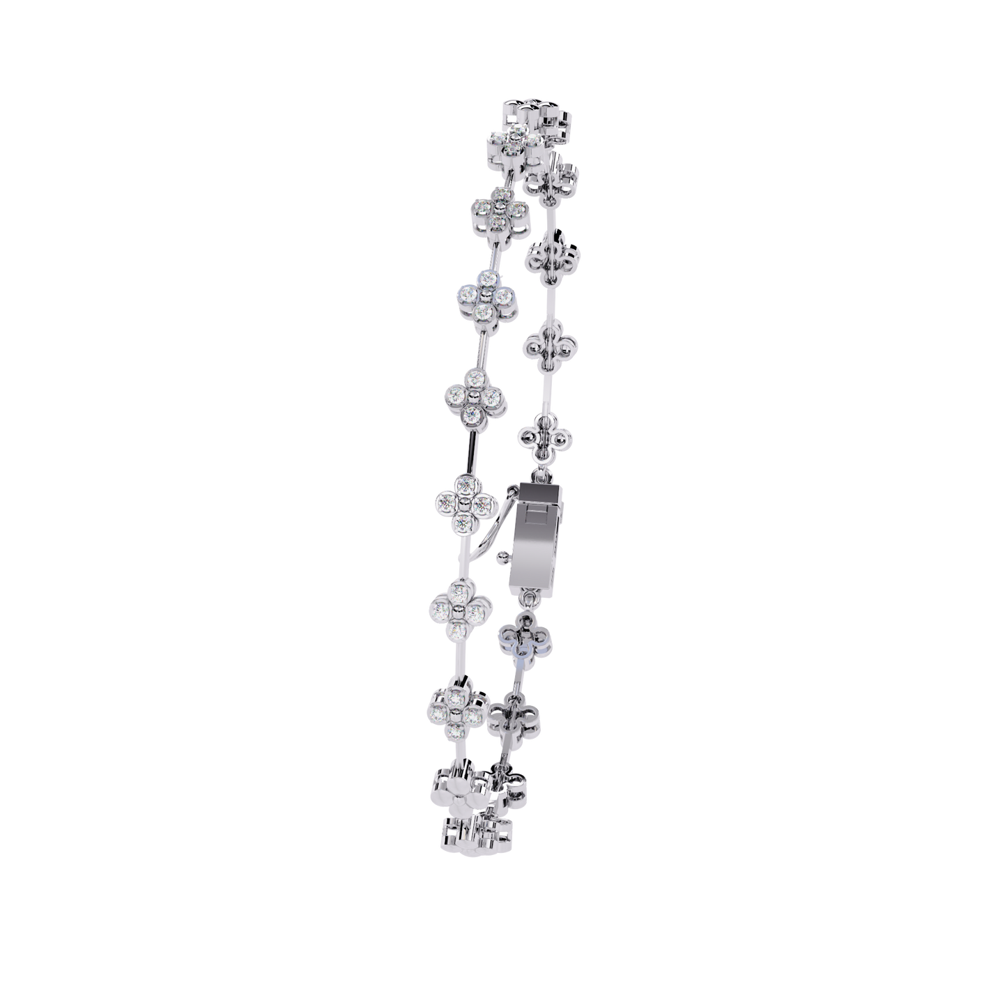 bloom cluster lab grown diamond line bracelet