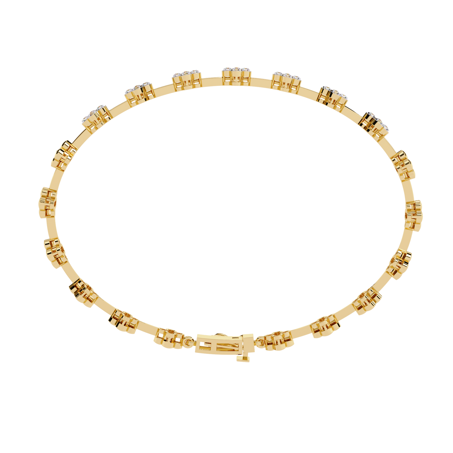 bloom cluster lab grown diamond line bracelet