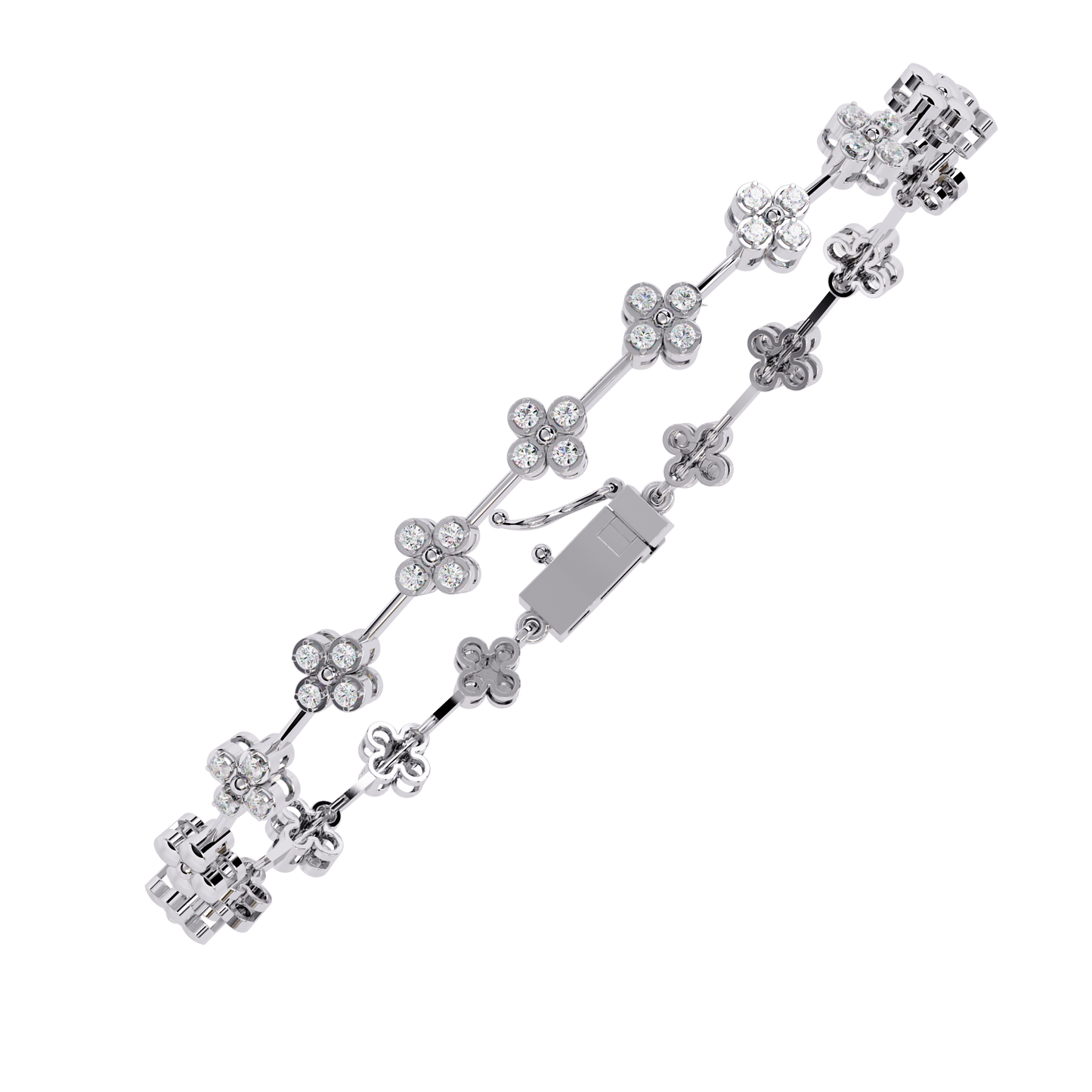 bloom cluster lab grown diamond line bracelet