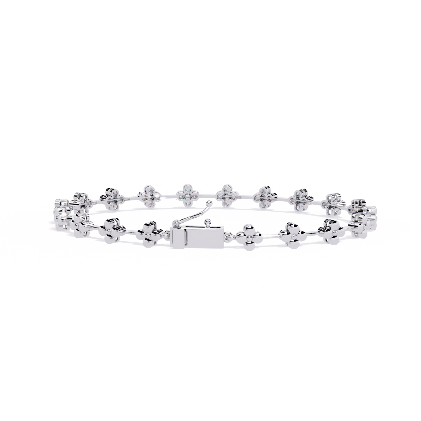 bloom cluster lab grown diamond line bracelet