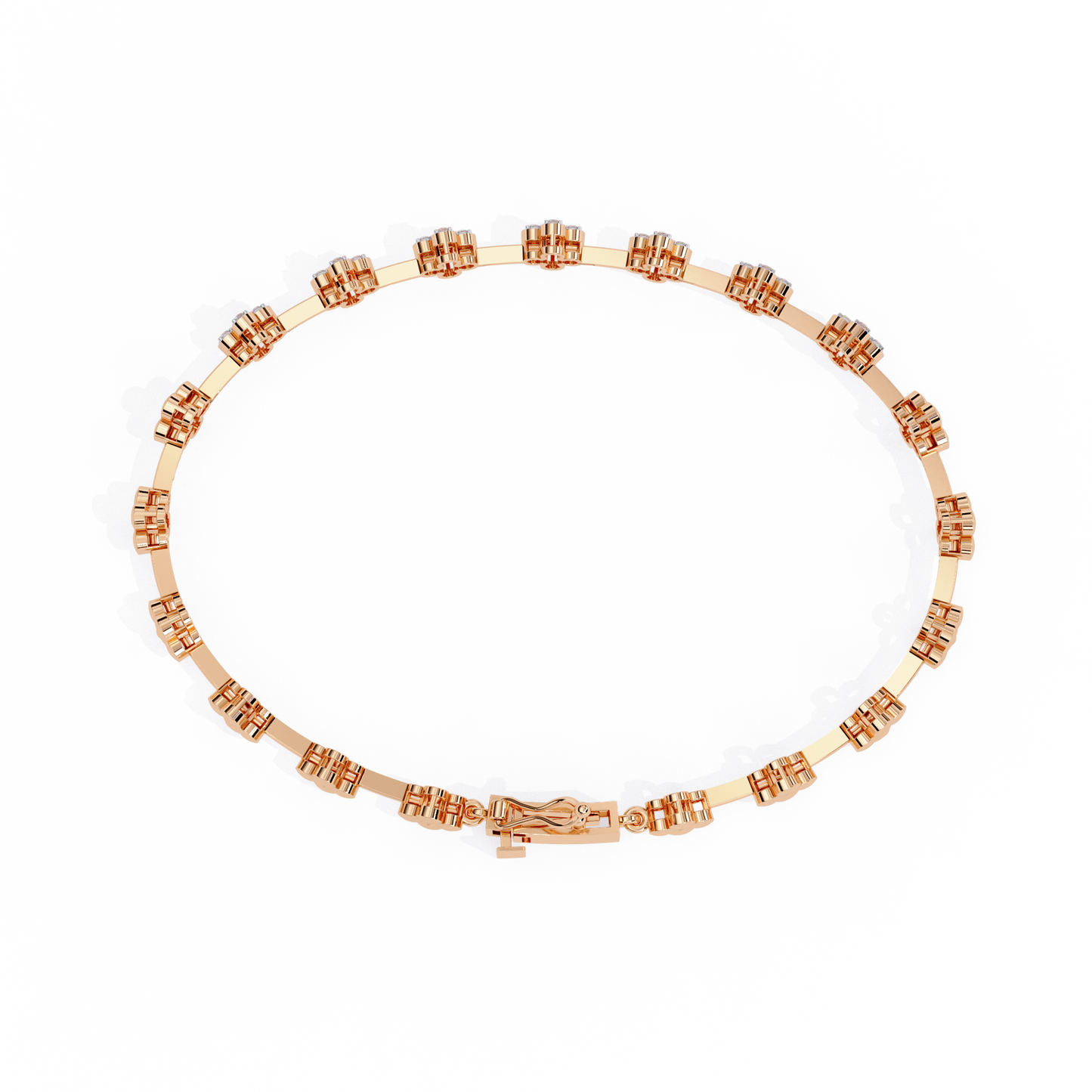 bloom cluster lab grown diamond line bracelet