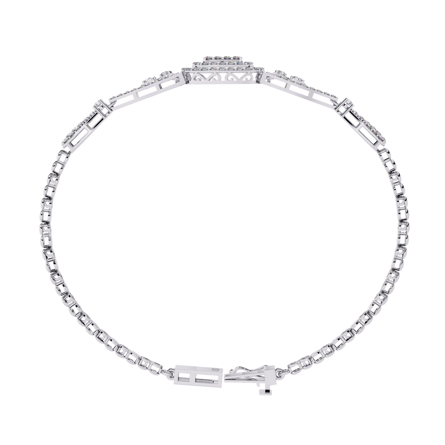 empress cushion halo lab grown diamond bangle