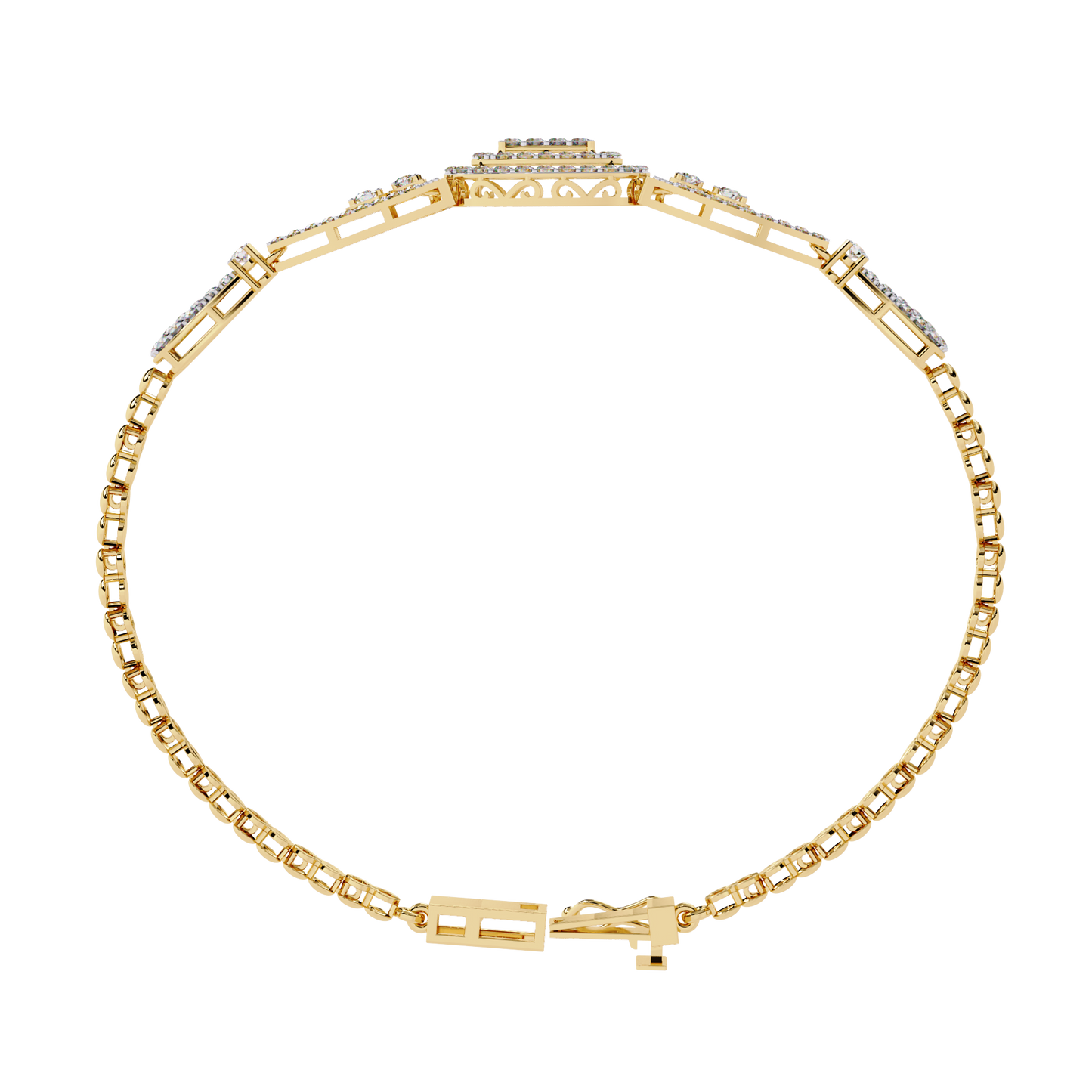 empress cushion halo lab grown diamond bangle