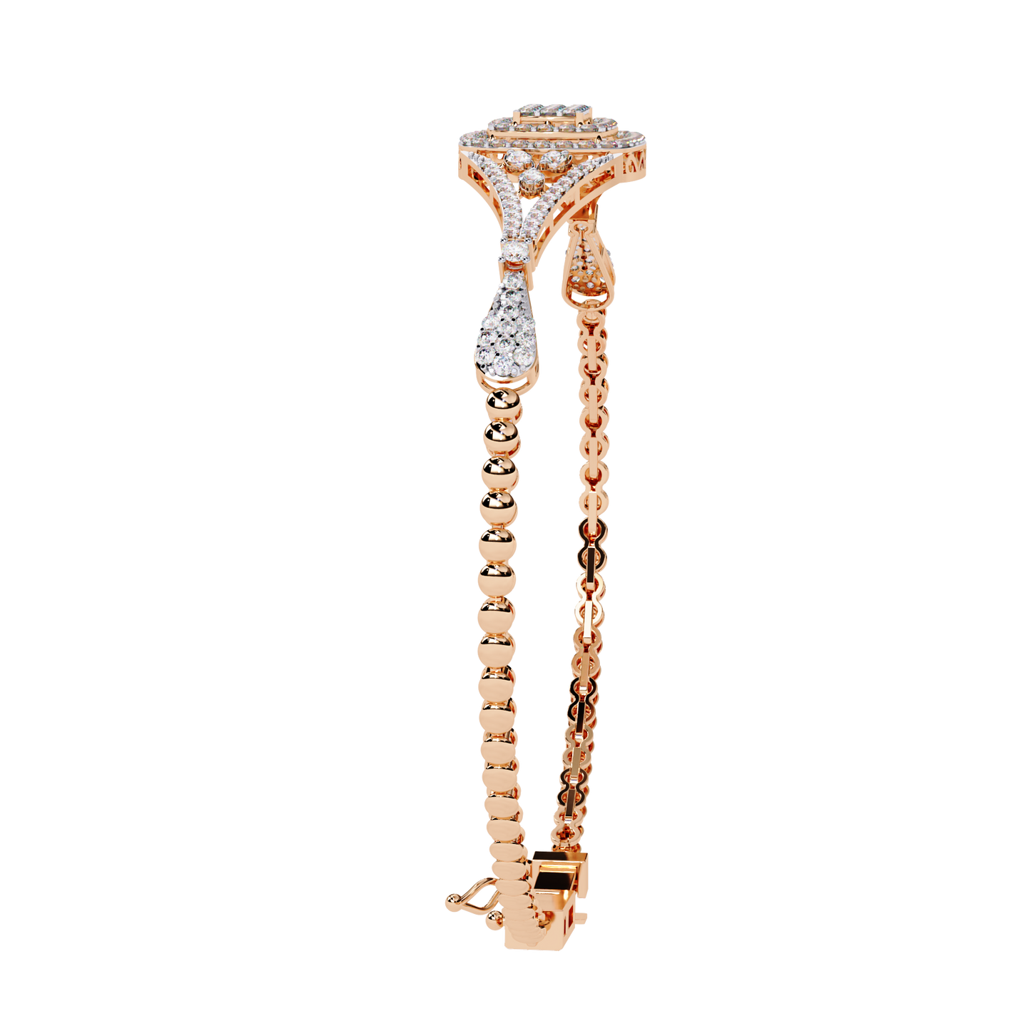 empress cushion halo lab grown diamond bangle