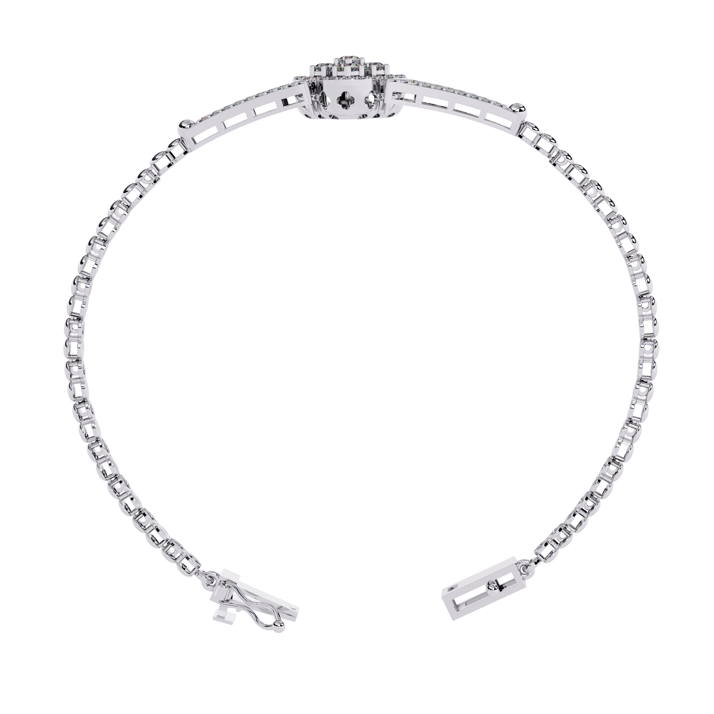 regal blossom lab grown diamond bangle