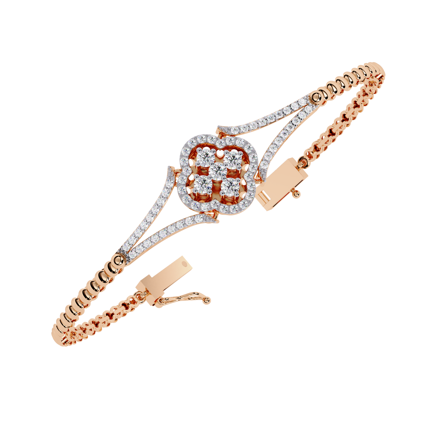 regal blossom lab grown diamond bangle