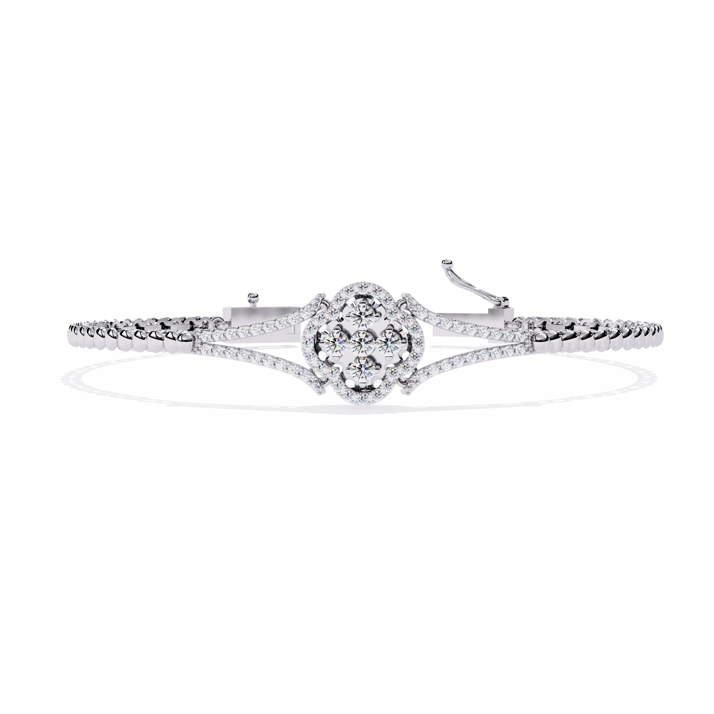 regal blossom lab grown diamond bangle