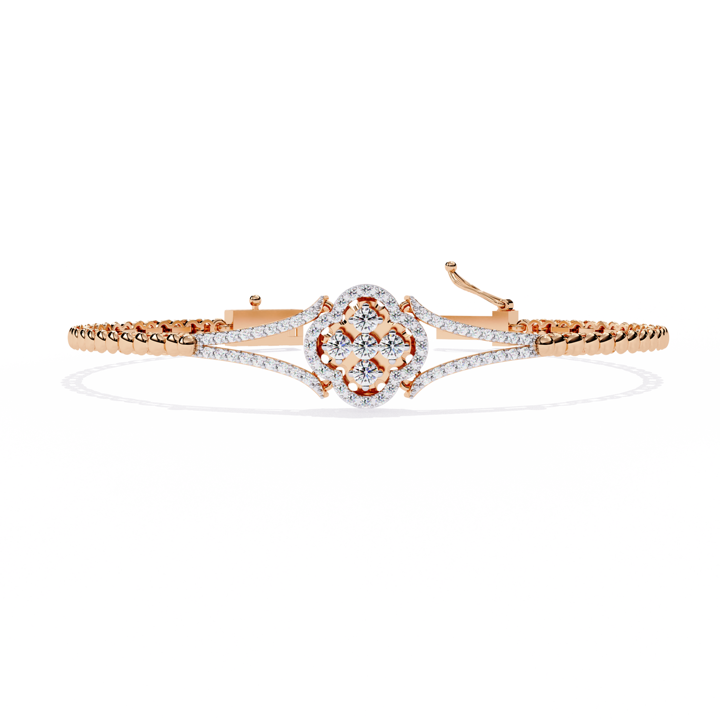 regal blossom lab grown diamond bangle