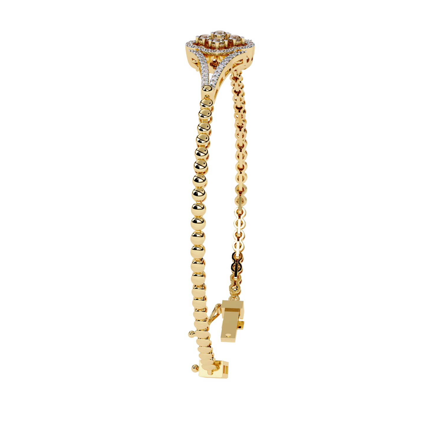 regal blossom lab grown diamond bangle