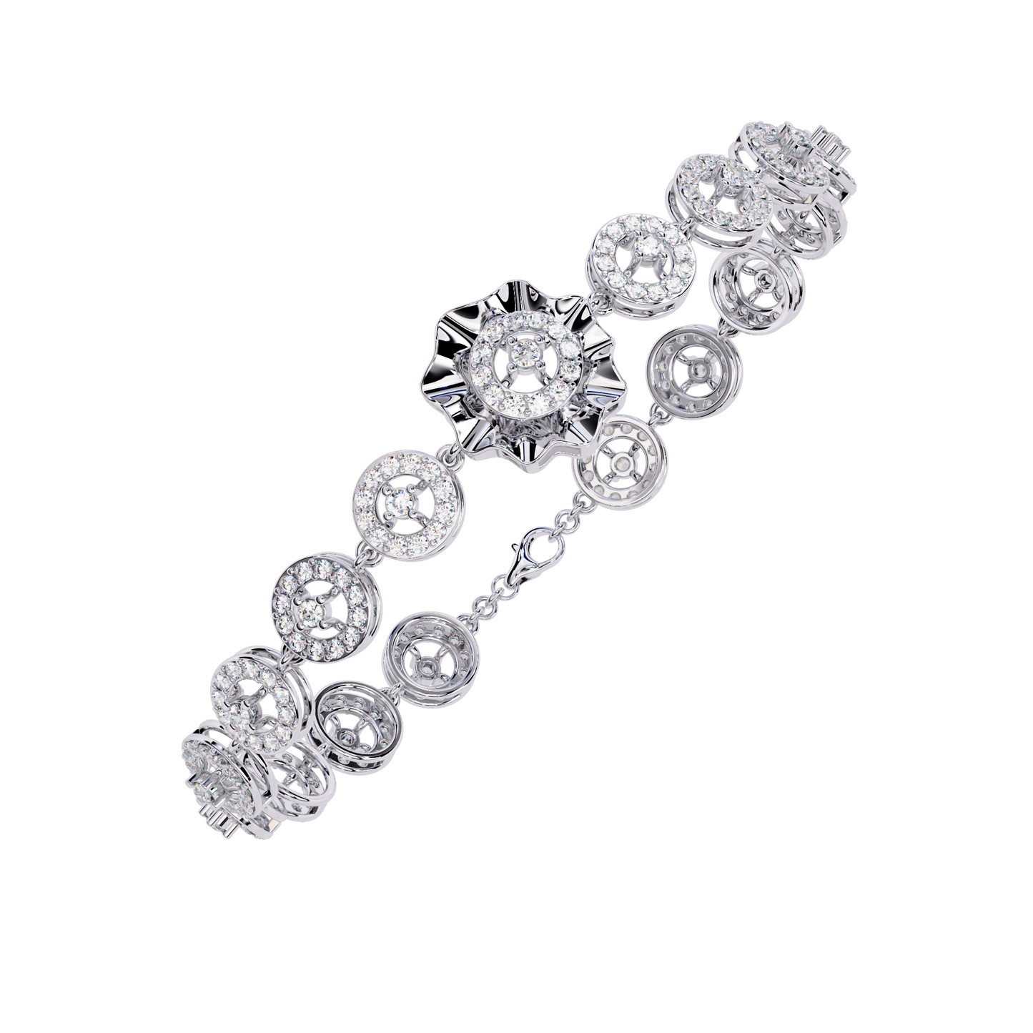 solaris medallion lab grown diamond bracelet