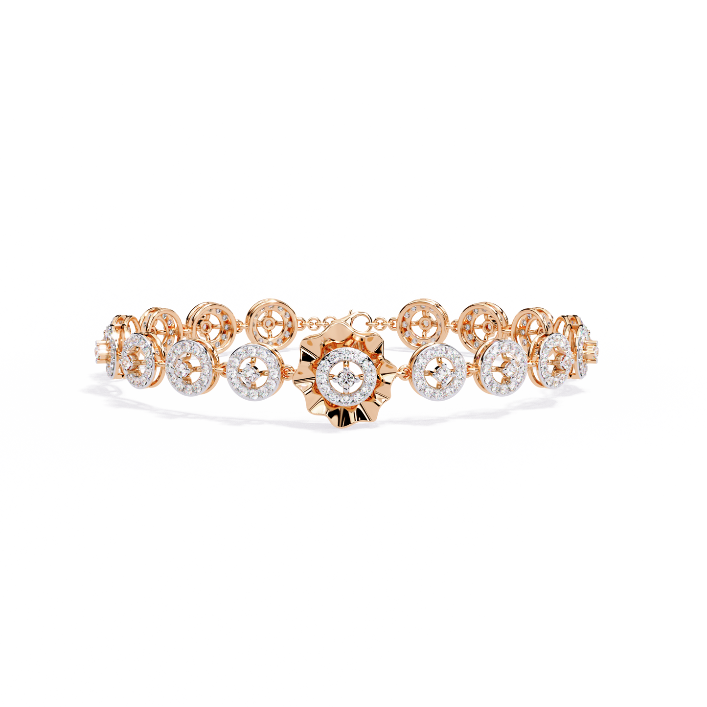 solaris medallion lab grown diamond bracelet