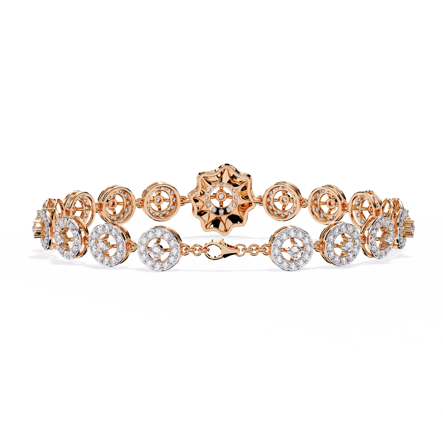 solaris medallion lab grown diamond bracelet