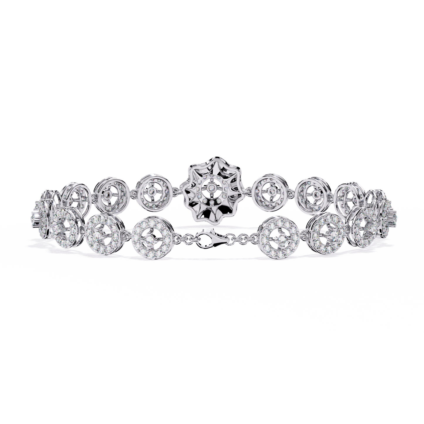 solaris medallion lab grown diamond bracelet