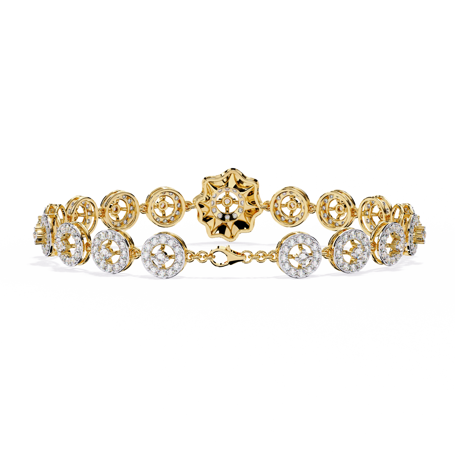 solaris medallion lab grown diamond bracelet