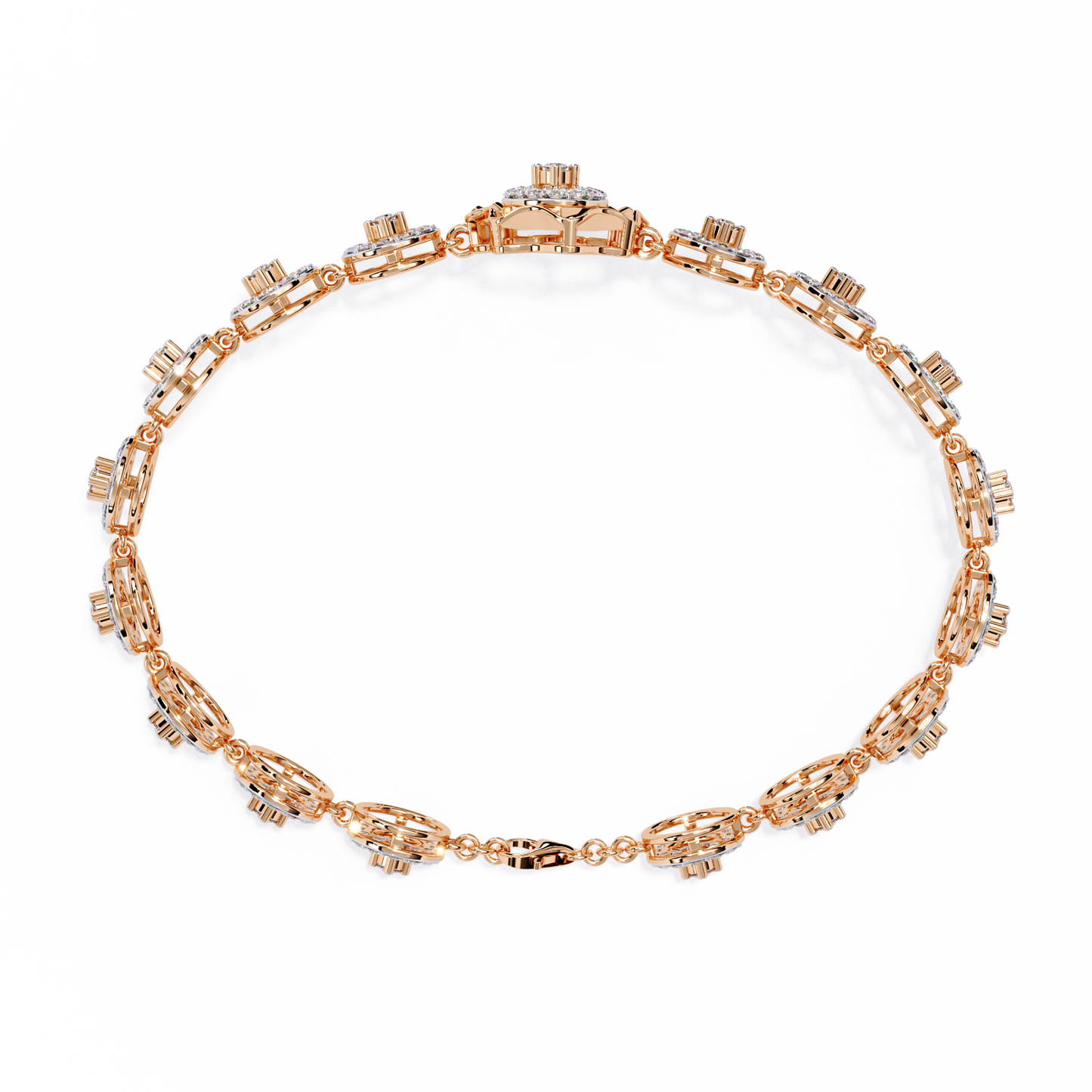 solaris medallion lab grown diamond bracelet